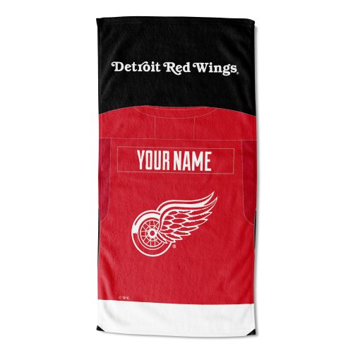[Personalization Only] OFFICIAL NHL Jersey Personalized Beach Towel - Red Wings