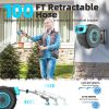 Garden Hose Reels for Outside, 1/2'' x100FT Wall Mounted Hose Reel, Any Length Lock/Slow Return System/Wall Mounted/180°Swivel Bracket
