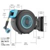 Garden Hose Reels for Outside, 1/2'' x100FT Wall Mounted Hose Reel, Any Length Lock/Slow Return System/Wall Mounted/180°Swivel Bracket
