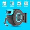 Garden Hose Reels for Outside, 1/2'' x100FT Wall Mounted Hose Reel, Any Length Lock/Slow Return System/Wall Mounted/180°Swivel Bracket