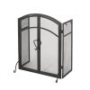 FOLDING SCREEN WITH DOORS AND 4 PCS TOOL SETS