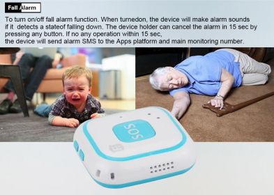 V28 Mini Smart Kids GPS Tracker Two Way Audio Communication Talking Clock SOS Geo-Fence Historical Route Playback Fall Alarm (colour: BLUE)